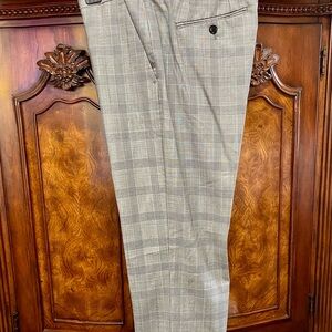 Express Men's Gray Checkered Dress Pants